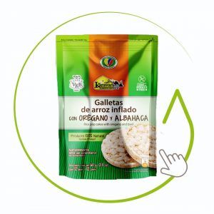 GALLETAS DE ARROZ INFLADO CON OREGANO Y ALBAHACA 60 gr